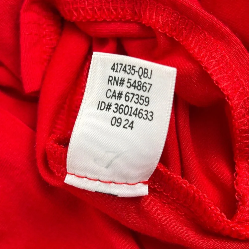 Victoria's Secret Red Modal Pajama Set Long Sleeve Button Top Crop Pants Sz L